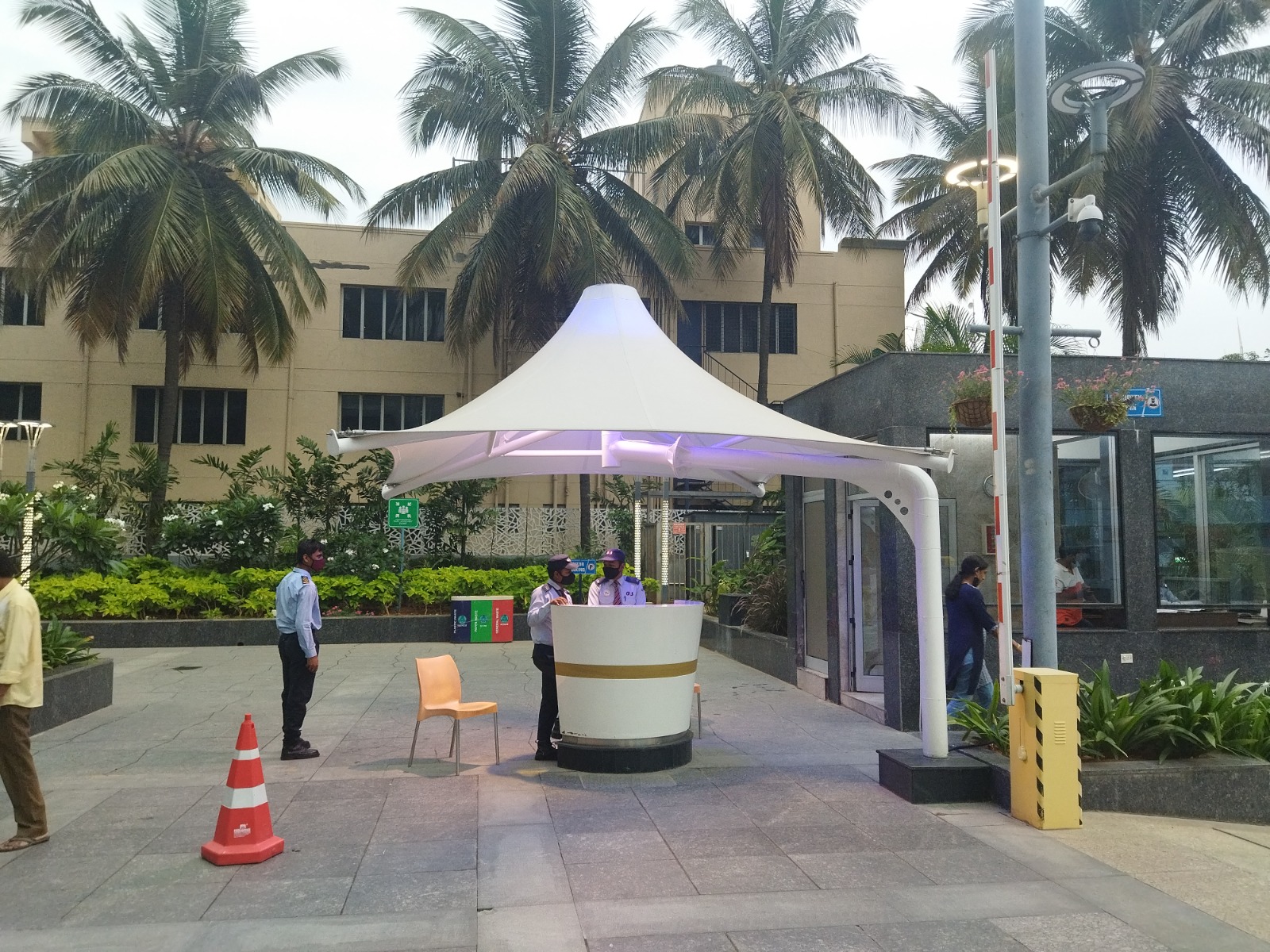 Pagoda-Style Tensile Canopy