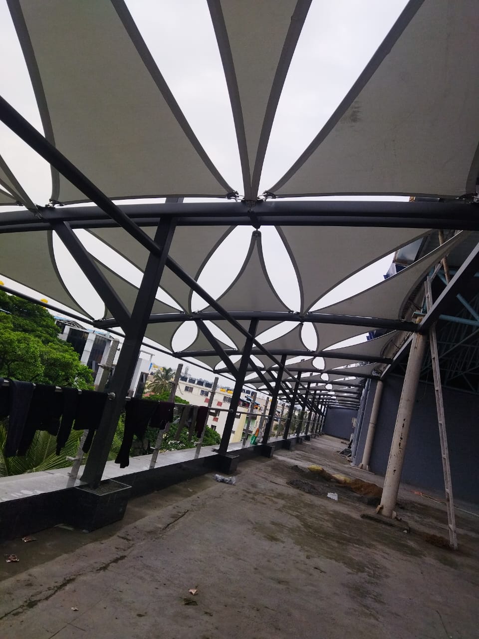Hypar Tensile Walkway Structure